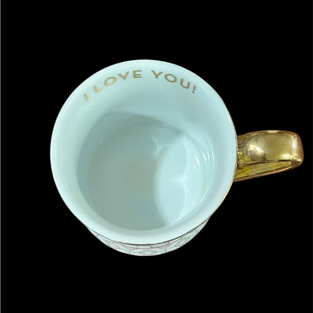 Grandma I LOVE YOU Mug Coffee Tea Cup White & Gold Rosanna Chic Elegant Modern